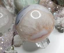 Load image into Gallery viewer, 3&quot; Agate Rainbow Quartz Crystal Sphere with Base
