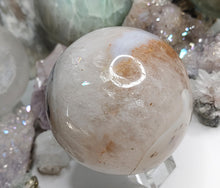 Load image into Gallery viewer, 3&quot; Agate Rainbow Quartz Crystal Sphere with Base
