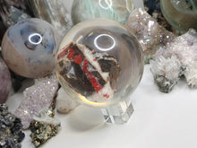 Load image into Gallery viewer, 3&quot; Cinnabar Crystal Cluster in Resin Sphere with Base
