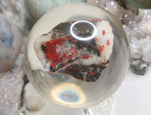Load image into Gallery viewer, 3&quot; Cinnabar Crystal Cluster in Resin Sphere with Base
