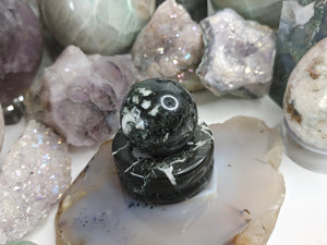 1.5" Midnight Marble Sphere with Base