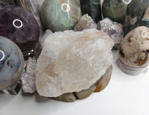 5" Rare Peach Halite Crystal Cluster