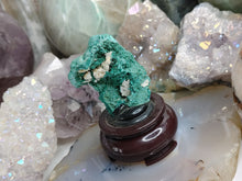 Load image into Gallery viewer, 2&quot; Velvet Malachite Mineral Specimen on Stand
