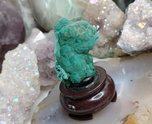 Load image into Gallery viewer, 2&quot; Velvet Malachite Mineral Specimen on Stand
