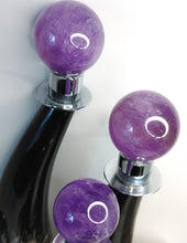 Load image into Gallery viewer, 2&quot; Amethyst Spheres on Bone Stands
