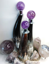 Load image into Gallery viewer, 2&quot; Amethyst Spheres on Bone Stands
