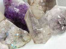 Load image into Gallery viewer, 3.5&quot; Rainbow Smokey Quartz Crystal Pillar Tower
