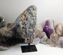 Load image into Gallery viewer, 8&quot; Druzy Amethyst Crystal Cluster on Stand
