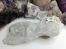 Load image into Gallery viewer, 8" Snow Quartz Druzy Crystal Cluster
