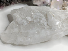 Load image into Gallery viewer, 8" Snow Quartz Druzy Crystal Cluster
