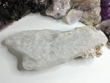 Load image into Gallery viewer, 8" Snow Quartz Druzy Crystal Cluster
