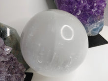 Load image into Gallery viewer, Selenite Crystal Sphere with Led Light Base
