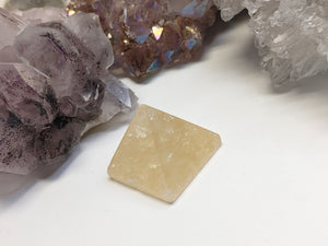 1" Rainbow Shean Honey Calcite Crystal Pyramid