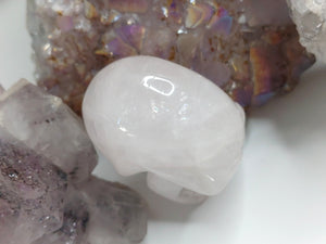 1.5" Shean Rose Quartz Crystal Mini Skull