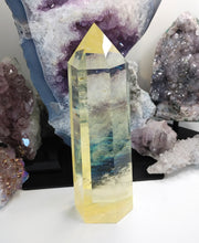 Load image into Gallery viewer, 8.5&quot; Volcano Smelt Quartz Crystal Pillar Tower
