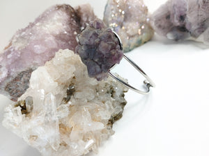 Thunder Bay Amethyst Crystal Stainless Steel Bracelet