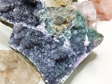 Load image into Gallery viewer, 6&quot; Rare Druzy Black Amethyst Crystal Cluster
