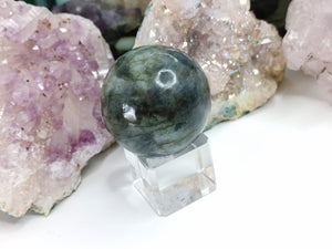1.5" Mini Labradorite Flash Sphere with Stand