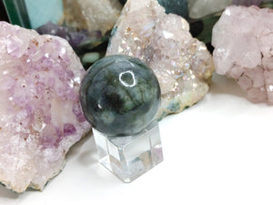 1.5" Mini Labradorite Flash Sphere with Stand