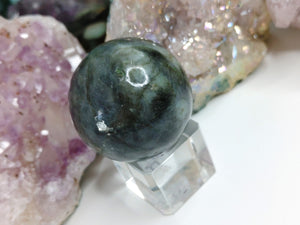 1.5" Mini Labradorite Flash Sphere with Stand