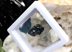 1" Rare Andradite Black Garnet in Display Case