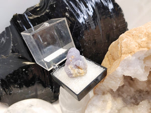 1" Botryoidal Purple Fluorite Crystal in Display Case RARE