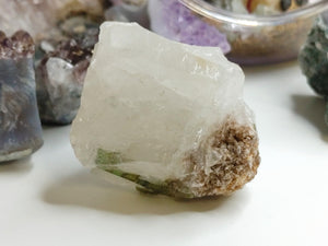 1.5" Green Tourmaline Crystal in Quartz Matrix