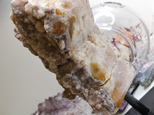 Load image into Gallery viewer, 6&quot; Druzy Pink Amethyst Crystal Cluster on Stand

