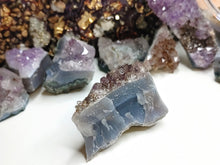 Load image into Gallery viewer, Amethyst &amp; Blue Agate Crystal Cluster
