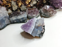 Load image into Gallery viewer, Amethyst &amp; Blue Agate Crystal Cluster
