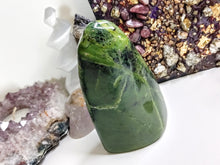 Load image into Gallery viewer, 4" Polished Green Nephrite Jade Crystal Freeform

