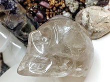 Load image into Gallery viewer, 2.5&quot; Sheen Smokey Quartz Rainbow Crystal Skull
