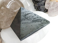 Load image into Gallery viewer, 2.5&quot; Hematite Stone Crystal Pyramid
