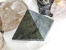 Load image into Gallery viewer, 2.5&quot; Hematite Stone Crystal Pyramid
