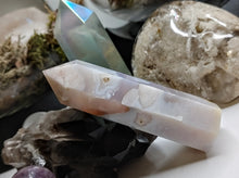 Load image into Gallery viewer, 3&quot; Flower Agate Crystal Pillar Tower
