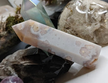 Load image into Gallery viewer, 3&quot; Flower Agate Crystal Pillar Tower
