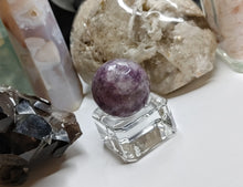 Load image into Gallery viewer, 1&quot; Lepidolite Mini Sphere with Stand
