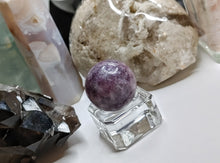 Load image into Gallery viewer, 1&quot; Lepidolite Mini Sphere with Stand
