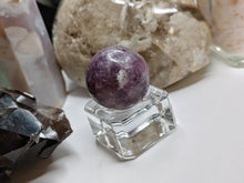Load image into Gallery viewer, 1&quot; Lepidolite Mini Sphere with Stand
