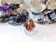 Rainbow Lodolite Garden Quartz Crystal Ring
