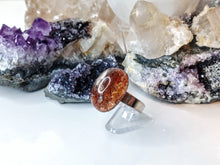 Load image into Gallery viewer, Rainbow Lodolite Garden Quartz Crystal Ring
