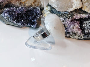 Rainbow Moonstone Crystal Ring