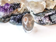 Rutilated Smokey Quartz Crystal Ring