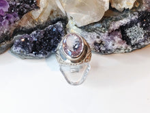 Load image into Gallery viewer, Faceted Amethyst Sterling Silver Ring w/Stand sz7.5
