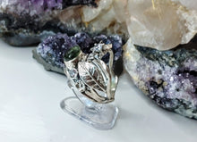Load image into Gallery viewer, Rare Faceted Moldavite Gemstone Sterling Silver Ring 6
