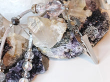 Load image into Gallery viewer, Handmade Beaded Druzy Quartz Crystal Accessory Clip
