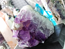 Load image into Gallery viewer, 3&quot; Amethyst Crystal Cluster on Wood Stand
