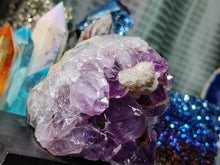Load image into Gallery viewer, 3&quot; Amethyst Crystal Cluster on Wood Stand
