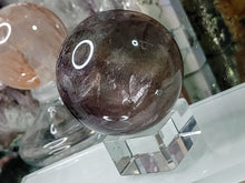 Load image into Gallery viewer, 2&quot; Smokey Rainbow Fluorite Crystal Sphere with Stand
