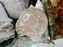 Load image into Gallery viewer, 2&quot; Rainbow Strawberry Quartz Crystal Sphere with Stand
